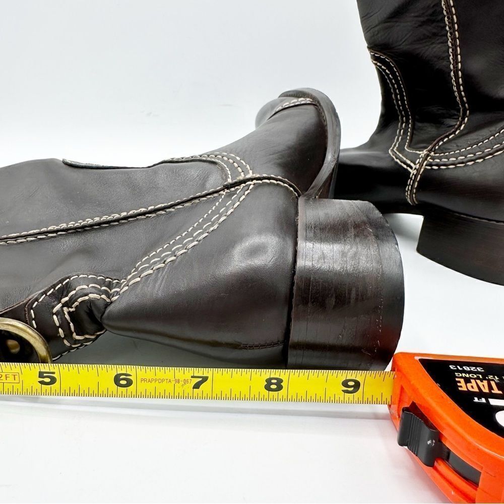 Tentazione Italian Brown Leather‎ Cap Toe Booties Sz EUR 35.5 US 5 - Picture 13 of 14